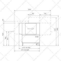 Alternative view of Máy rửa chén băng chuyền WinterHalter STR 110