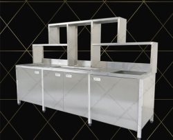 quầy bar inox trà sữa 2