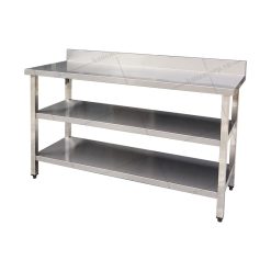 Bàn inox 2 kệ dưới, bàn inox 3 tầng