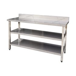 Bàn inox 2 kệ dưới, bàn inox 3 tầng