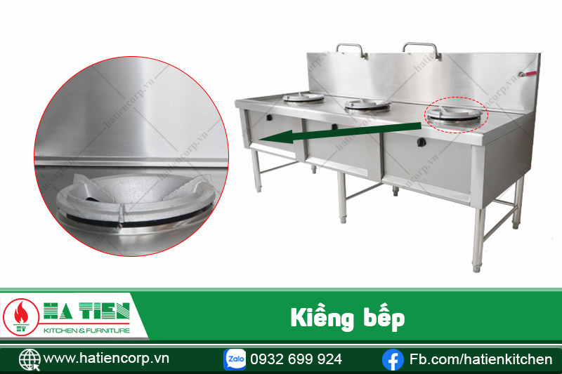 bếp á 3 họng có kiềng tô