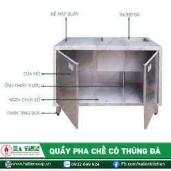 Cấu tạo quầy bar có thùng rác