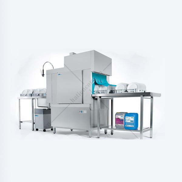 Máy rửa chén băng tải