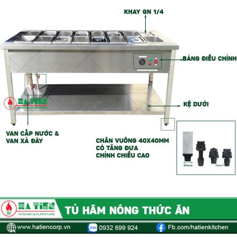 Cấu tạo tủ giữ nóng thức ăn
