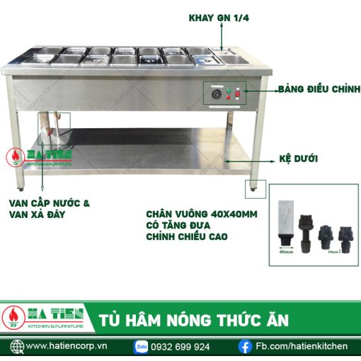 Cấu tạo tủ giữ nóng thức ăn