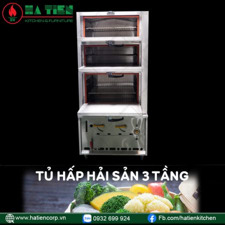 Tủ hấp hải sản 3 tầng