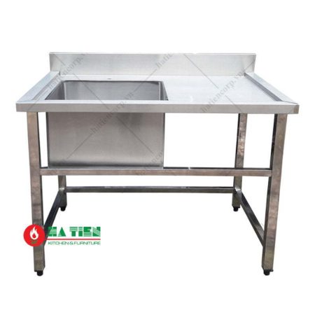Bàn 1 chậu rửa inox công nghiệp
