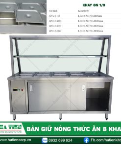Tham khảo kích thước khay GN 1/3