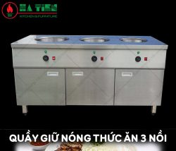Quầy Giữ Nóng Thức Ăn 3 Nồi Inox
