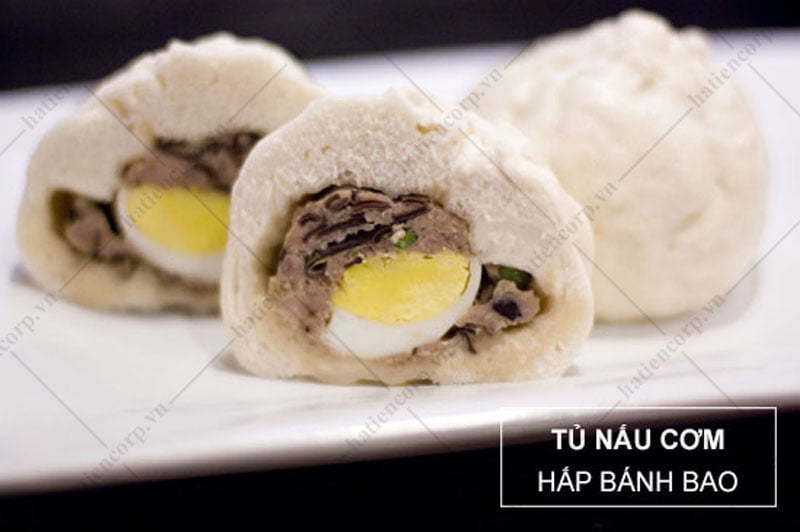 Hấp bánh bao bằng tủ nấu cơm