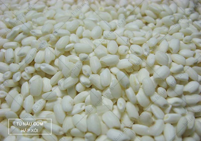 Hấp xôi bằng tủ nấu cơm