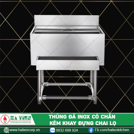 thùng đá inox có chân 1