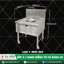 bếp á 1 họng 304, 800