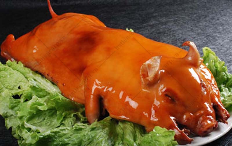 lò quay heo sữa bằng gas