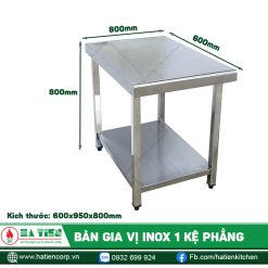 Kích thước bàn gia vị