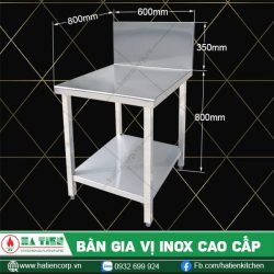 Bàn gia vị inox cao cấp
