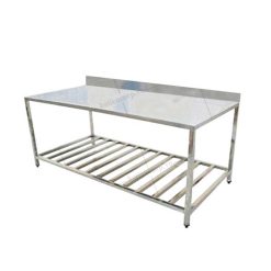 Bàn inox 1 kệ thanh có thành