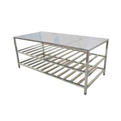 bàn inox 2 kệ thanh