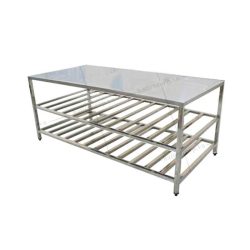 bàn inox 2 kệ thanh