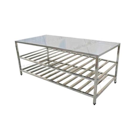 bàn inox 2 kệ thanh