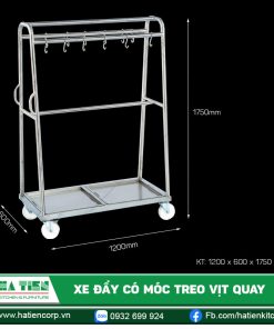 Xe đẩy có móc treo vịt quay