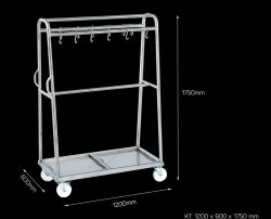 Xe đẩy có móc treo vịt quay