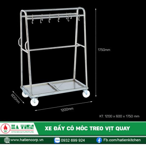 Xe đẩy có móc treo vịt quay