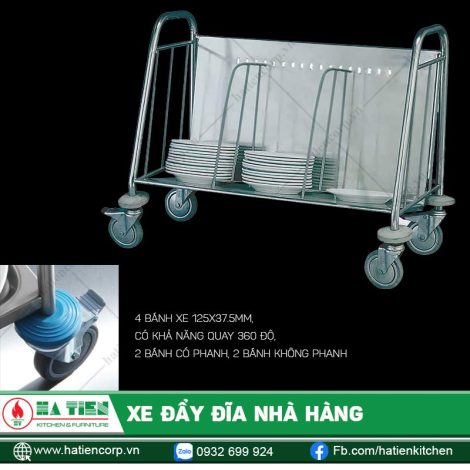 Xe đẩy đĩa nhà hàng - Xe đẩy đĩa tiện dụng