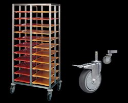 Xe đẩy khay inox 2 ngăn - Xe đẩy inox nhà hàng