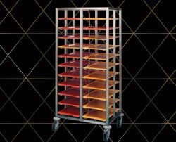 Xe đẩy khay inox 2 ngăn - Xe đẩy inox nhà hàng