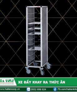 Xe đẩy khay ra thức ăn