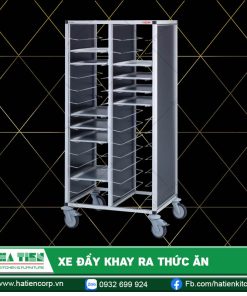 Xe đẩy khay ra thức ăn