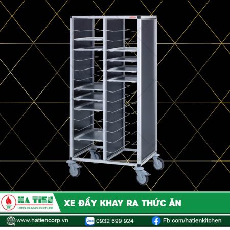 Xe đẩy khay ra thức ăn