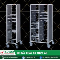 Xe đẩy khay ra thức ăn