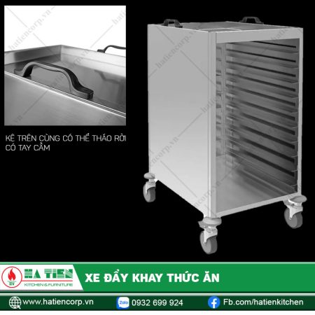 Xe đẩy khay thức ăn - Xe đẩy phục vụ thức ăn di động