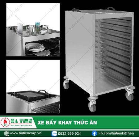 Xe đẩy khay thức ăn - Xe đẩy phục vụ thức ăn di động