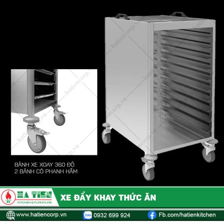 Xe đẩy khay thức ăn - Xe đẩy phục vụ thức ăn di động
