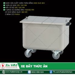 Xe đẩy thức ăn nhà hàng Hà Tiên - Xe đẩy thức ăn gọn nhẹ