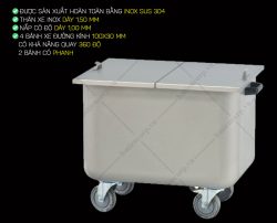 Xe đẩy thức ăn nhà hàng Hà Tiên - Xe đẩy thức ăn gọn nhẹ