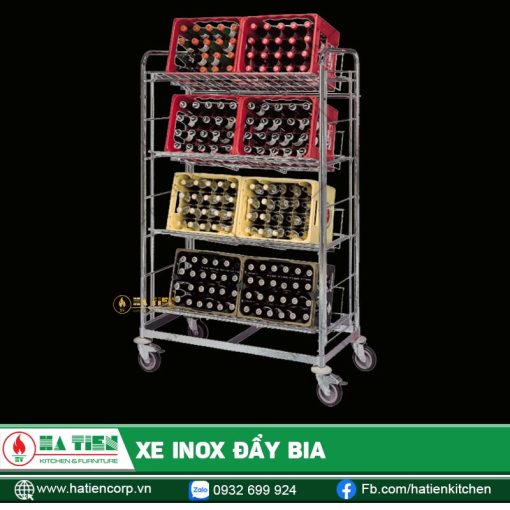 Xe inox đẩy bia - Xe đẩy két bia chất lượng nhập khẩu