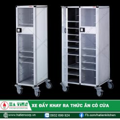 Xe khay ra thức ăn có cửa
