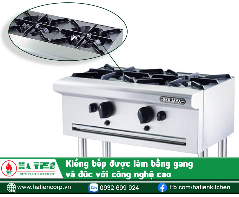 Kiềng gang chắc chắn, dễ dàng tháo lắp