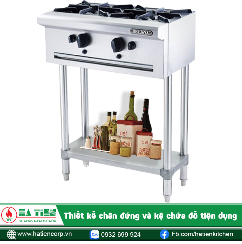 Chân đứng vững chắc, kệ dưới chứa đồ tiện dụng