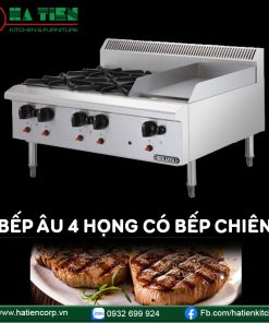 Bếp âu 4 họng có bếp chiên phẳng OB4GG1B-17
