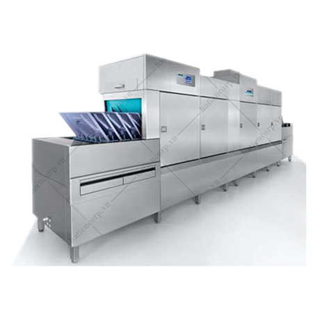 Máy rửa chén băng tải