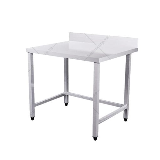 Bàn inox không kệ dưới có thành