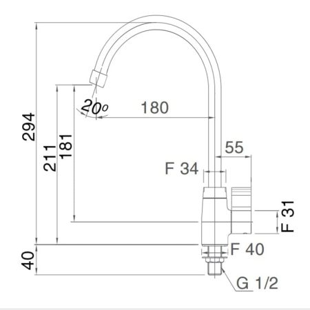 Bản vẽ vvòi nước SFV-21