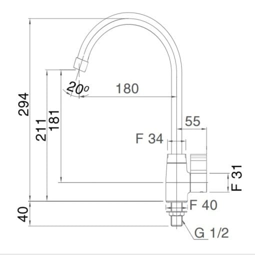 Bản vẽ vvòi nước SFV-21