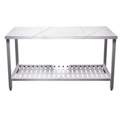 Bàn inox 2 tầng đột lỗ