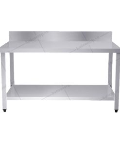 Bàn inox 2 tầng có thành